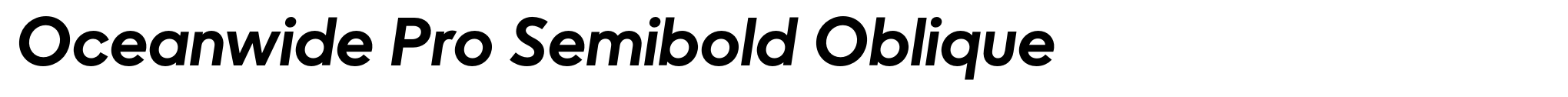 Oceanwide Pro Semibold Oblique image